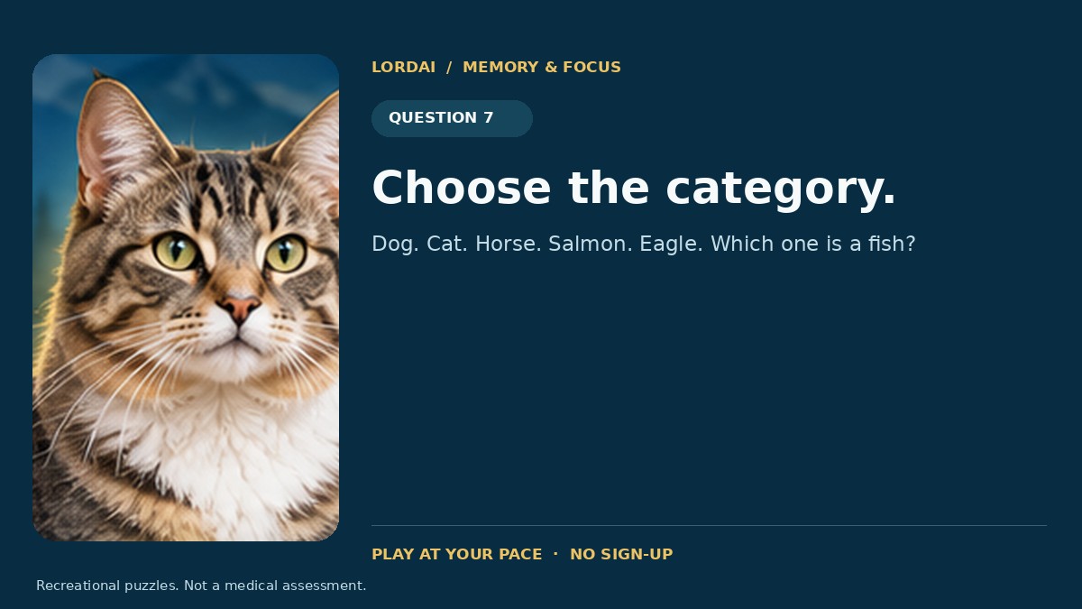 Memory & Focus — Question 7: Find the fish